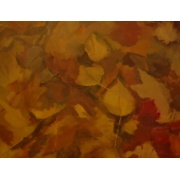 "Jesienne liście" - olej na płótnie 60x73cm